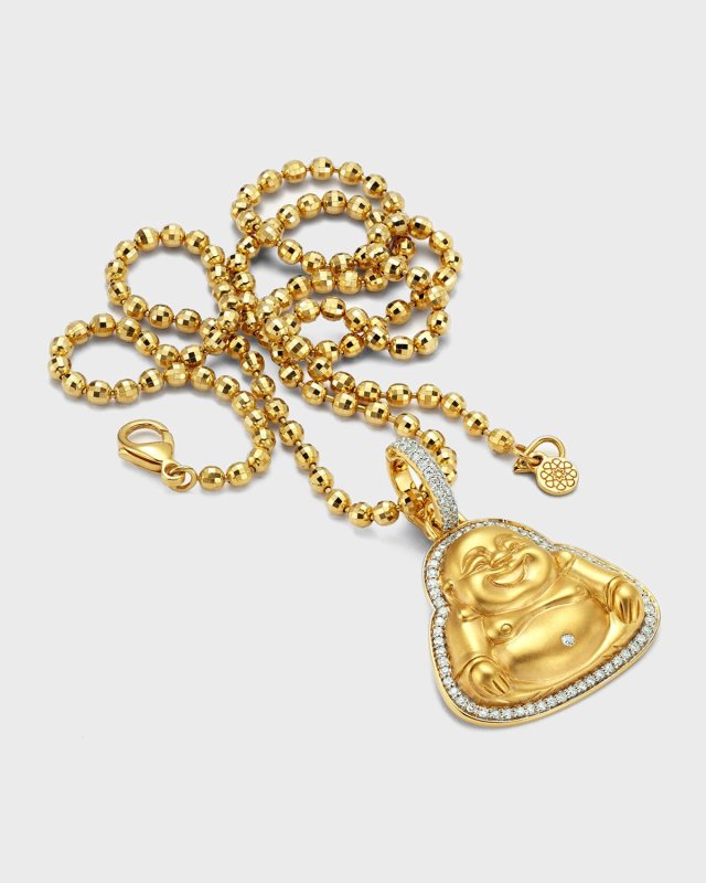 20k Medium Matte Happy Buddha Pendant